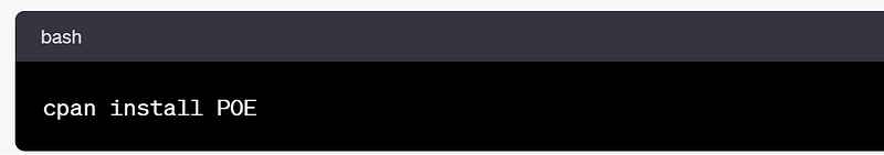Installing POE library using CPAN