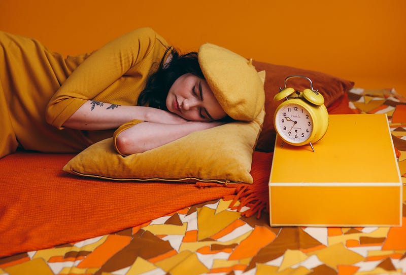 Woman contemplating her productive day