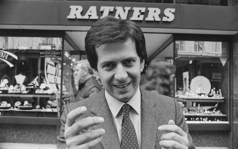 Gerald Ratner outside a jewelry store.