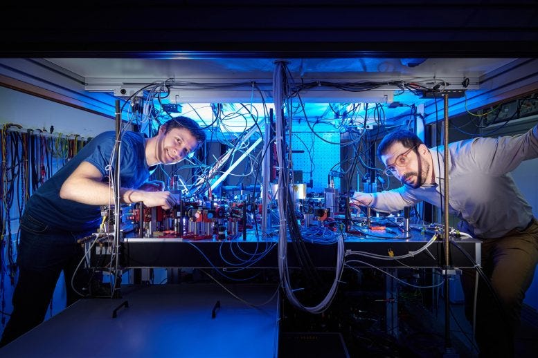 Optical lattice used in quantum experiments