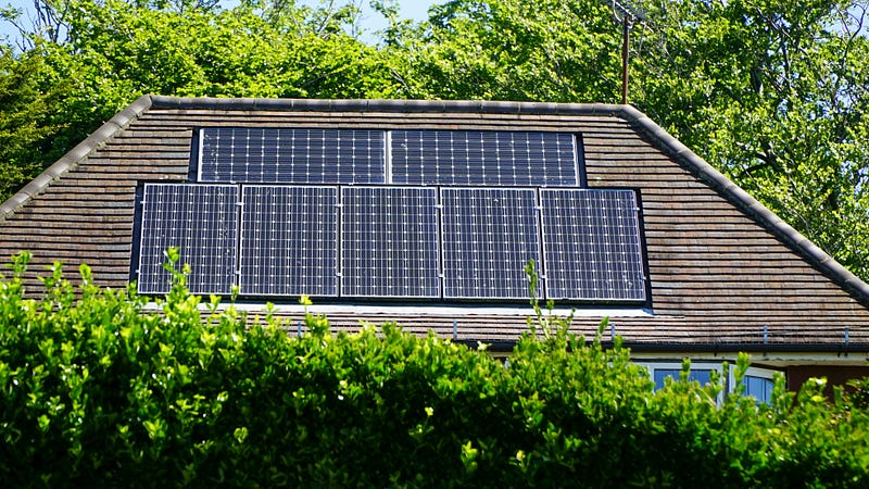 Residential solar panels showcasing sustainable energy use