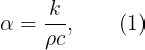 Thermal diffusivity equation