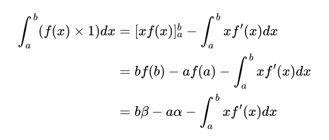 Applying integration by parts to the integral.