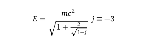 Energy expression at light speed