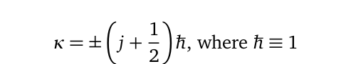 Quantum number relation