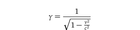 Mathematical representation of the Lorentz factor