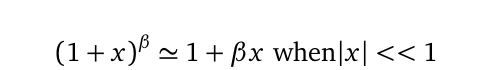 Binomial approximation of the Lorentz factor