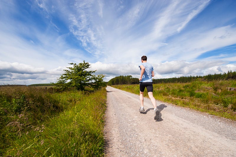 Runner contemplating creativity