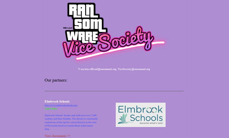 Vice Society Ransomware Techniques