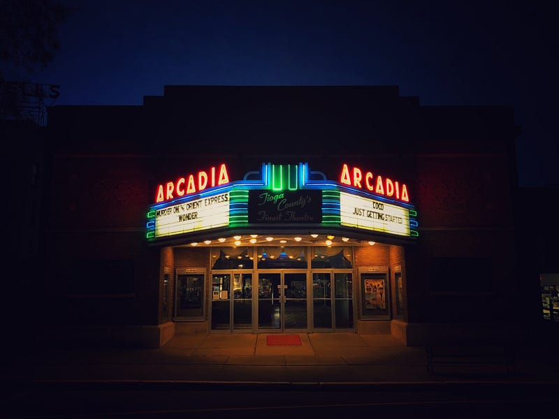 Nostalgic movie experience in a theater setting