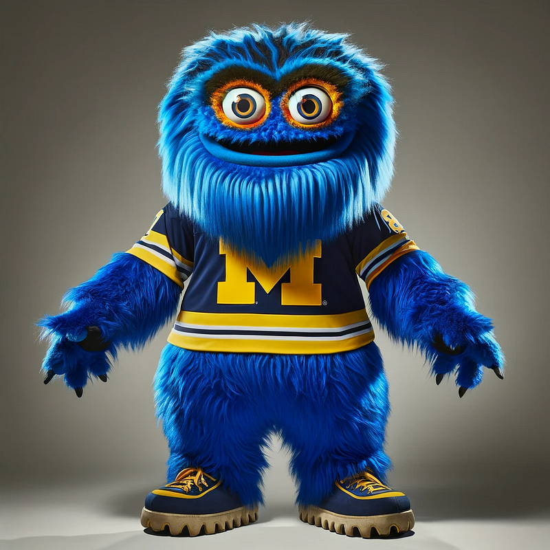 Grittier version of Big Blue mascot