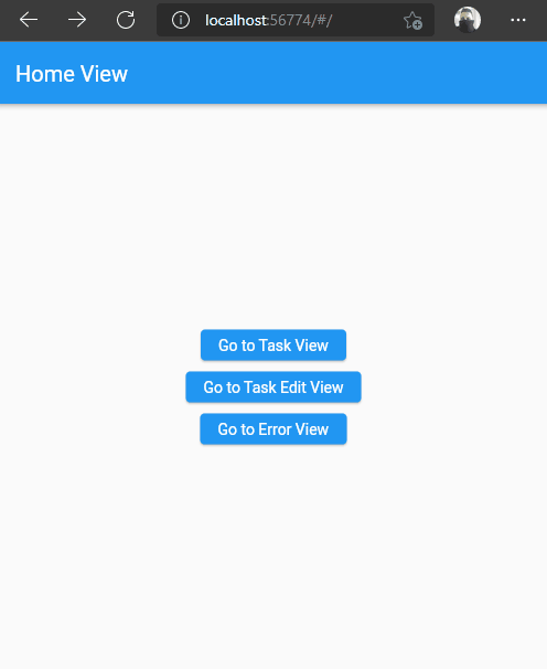 Testing navigation in the app