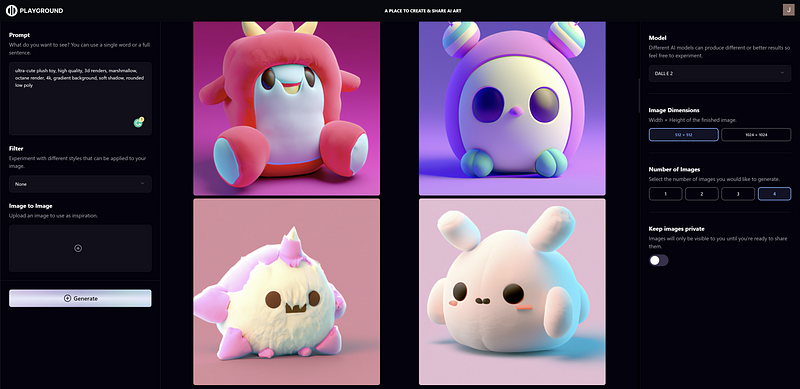 Rendered cute plush toy image