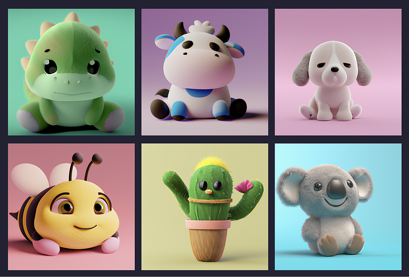 Additional cute plush toys created