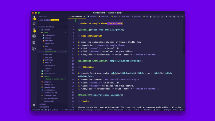 Professional theme for VS Code