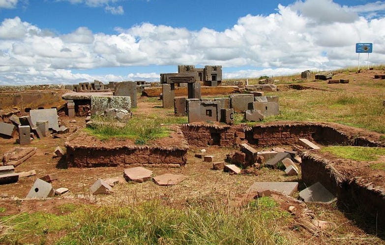 Stunning view of Pumapunku's architectural marvels