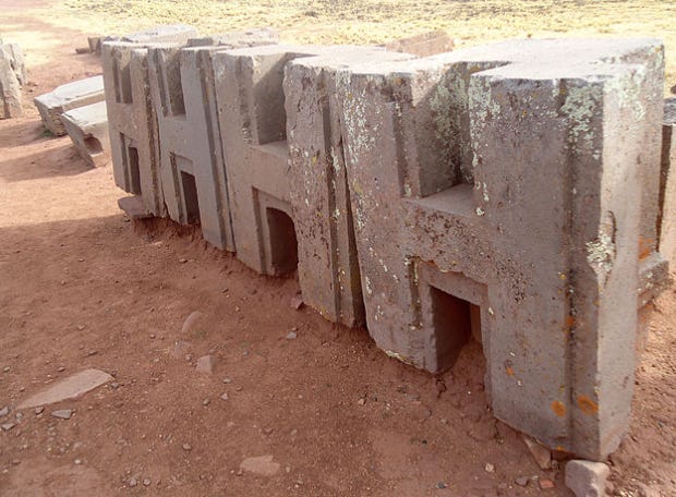 Close-up view of Pumapunku's H-Blocks