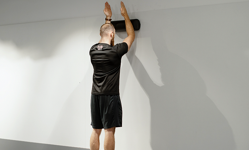 Foam Roller Wall Slides Exercise