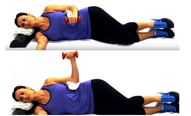 Side-Lying Dumbbell External Rotations Exercise