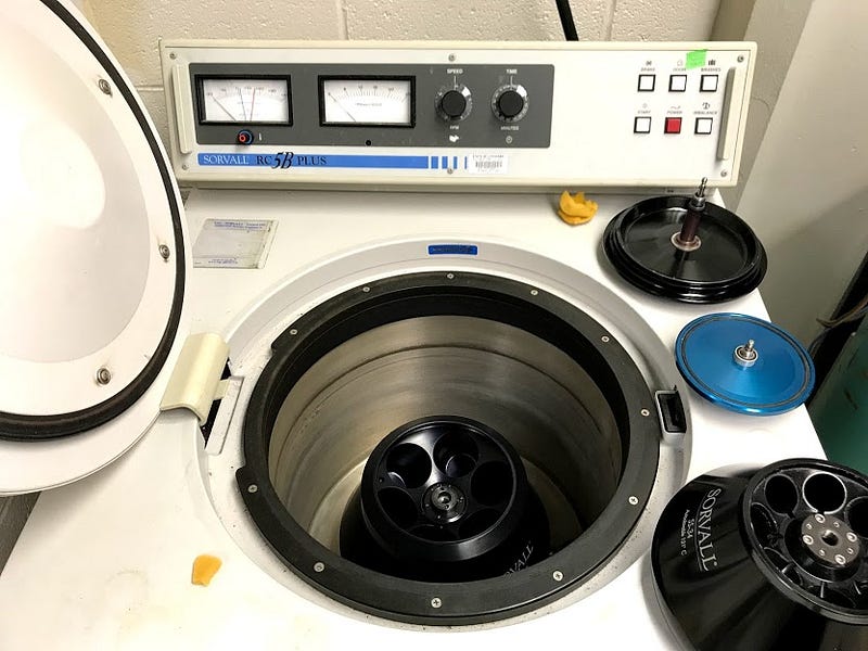 Professional centrifuge setup