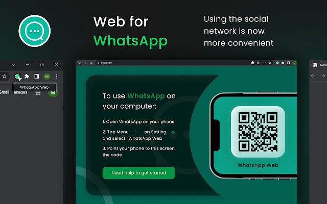 WhatsApp Web interface showcasing message synchronization