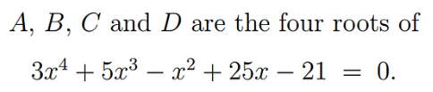 Original polynomial for solution