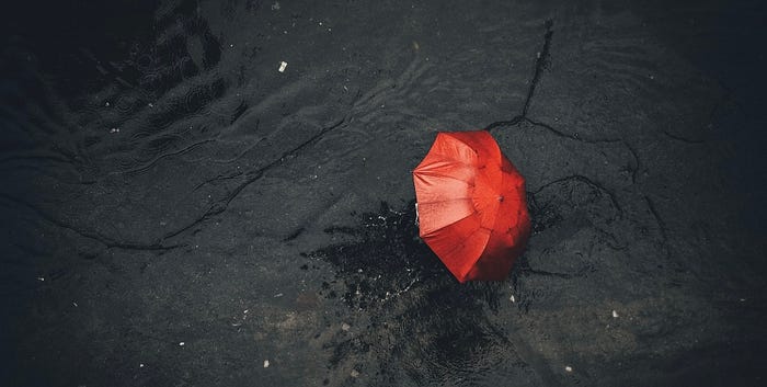 Water droplets dancing in the rain